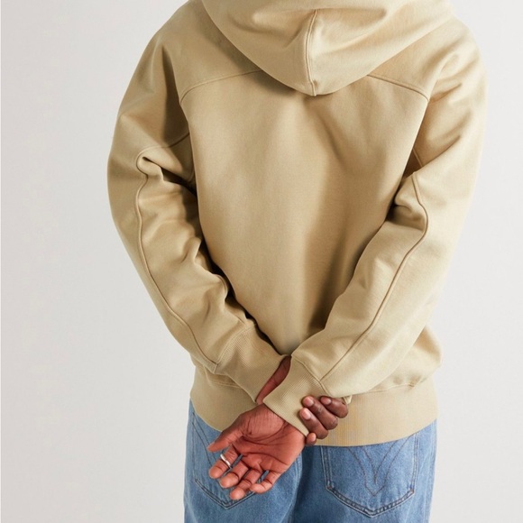 AMI PARIS FULL ZIP BEIGE HOODIE - Picture 4 of 5